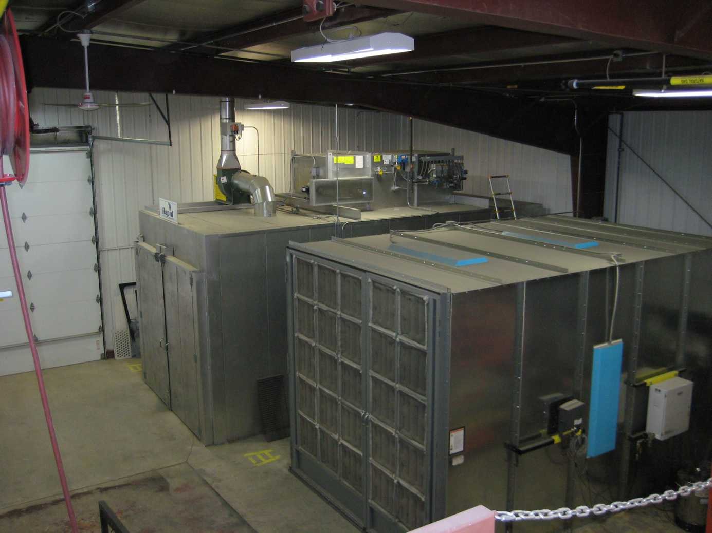 Powder coating oven and equipment at Northstar Steel Fabricating